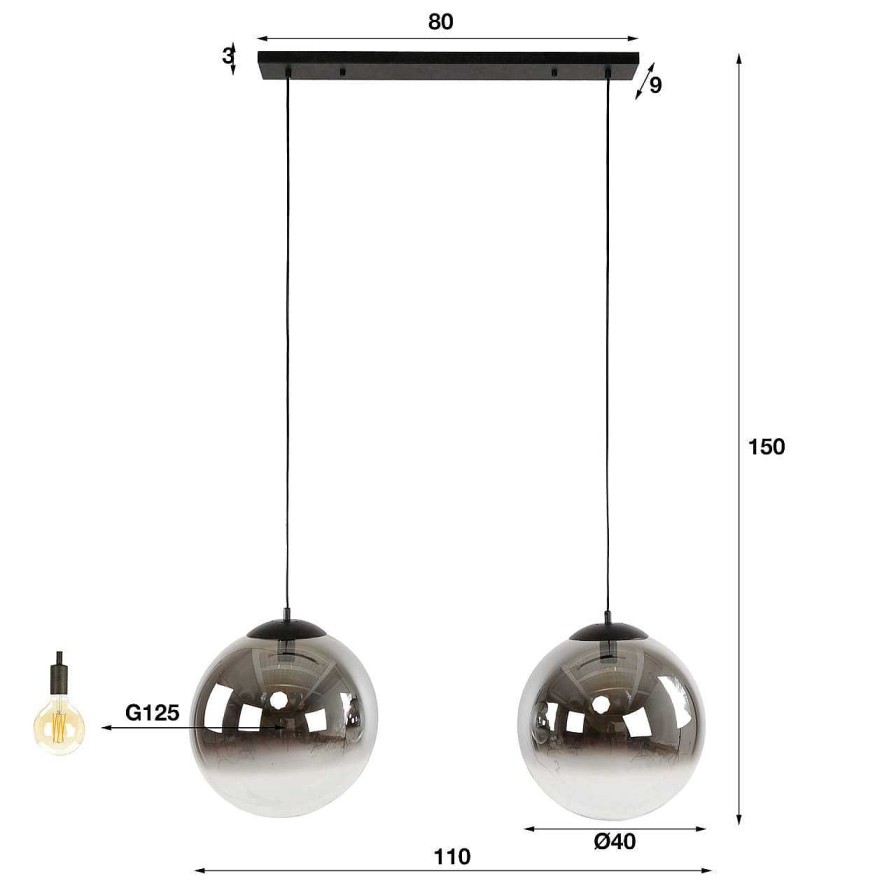 mutoni industrial Hangelampe Bubble Shaded 2L Xl | Hangeleuchten