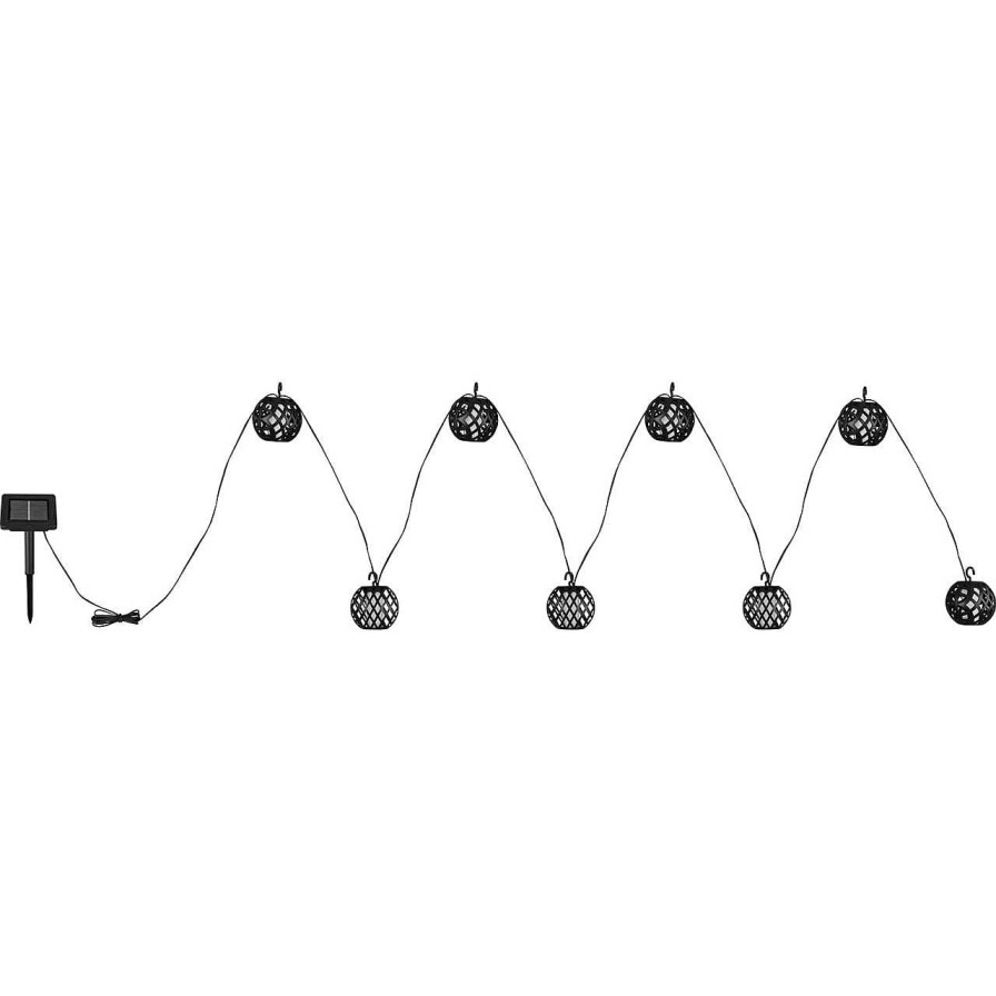 mutoni light Solar-Lichterkette Kunststoff Schwarz 98Xled | Lichterketten