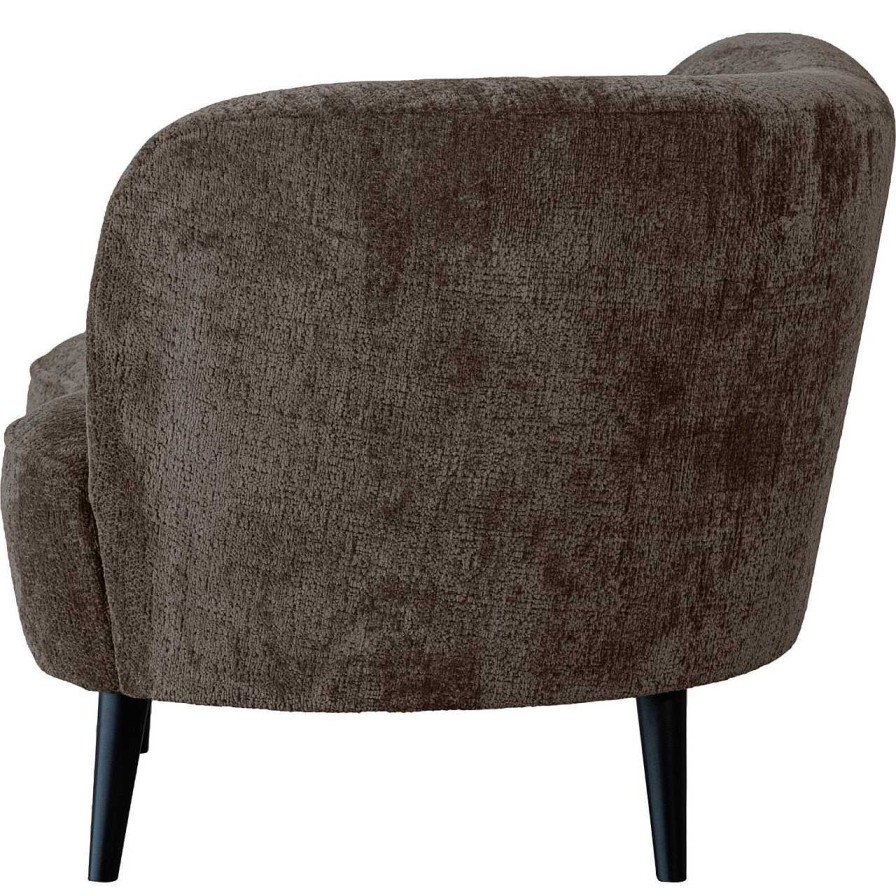 mutoni living Loungesessel Sara Rechts Chunky Velvet Graubraun | Loungesessel