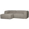 mutoni living Ecksofa Bean Links Hefty Melange Travertin 254X178 | Ecksofas