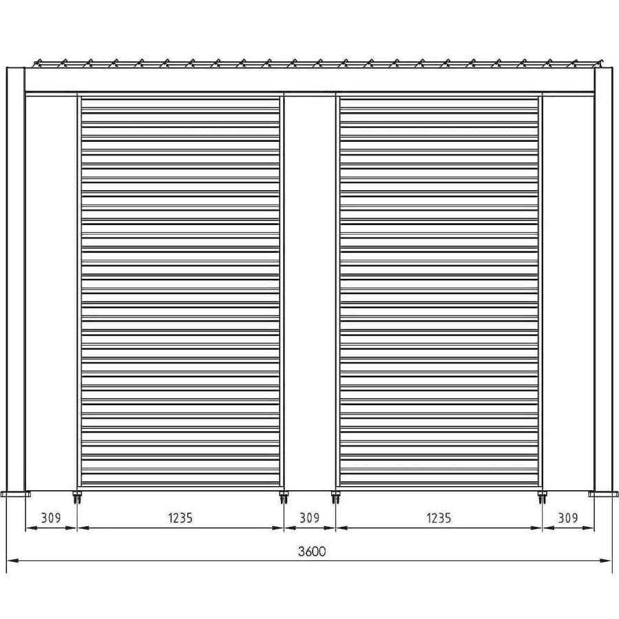 mutoni lifestyle Gartenpavillon Ocean Natur-Anthrazit 360X360 | Pavillons Und Gartenzelte