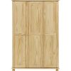 mutoni sweet home Kleiderschrank Bronda Kiefernholz Mit 3 Turen Natur 178 | Kleiderschranke