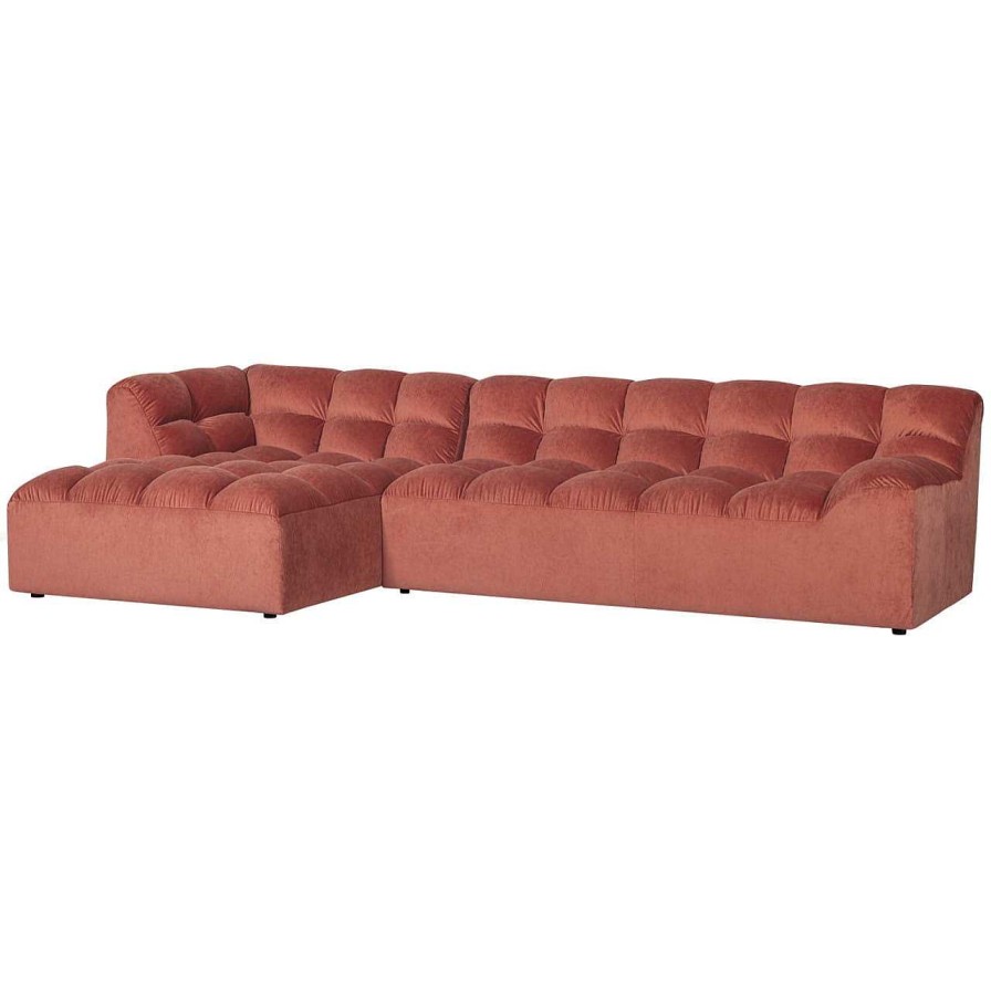 mutoni living Ecksofa Allure Links Washed Velvet Blush 324X165 | Ecksofas