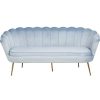 mutoni casual Muschelsofa 3-Sitzer Samt Silberblau | Stoffsofas