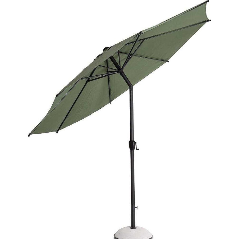 mutoni lifestyle Ampelschirm Rio Anthrazit-Olive 300 | Freiarmschirme