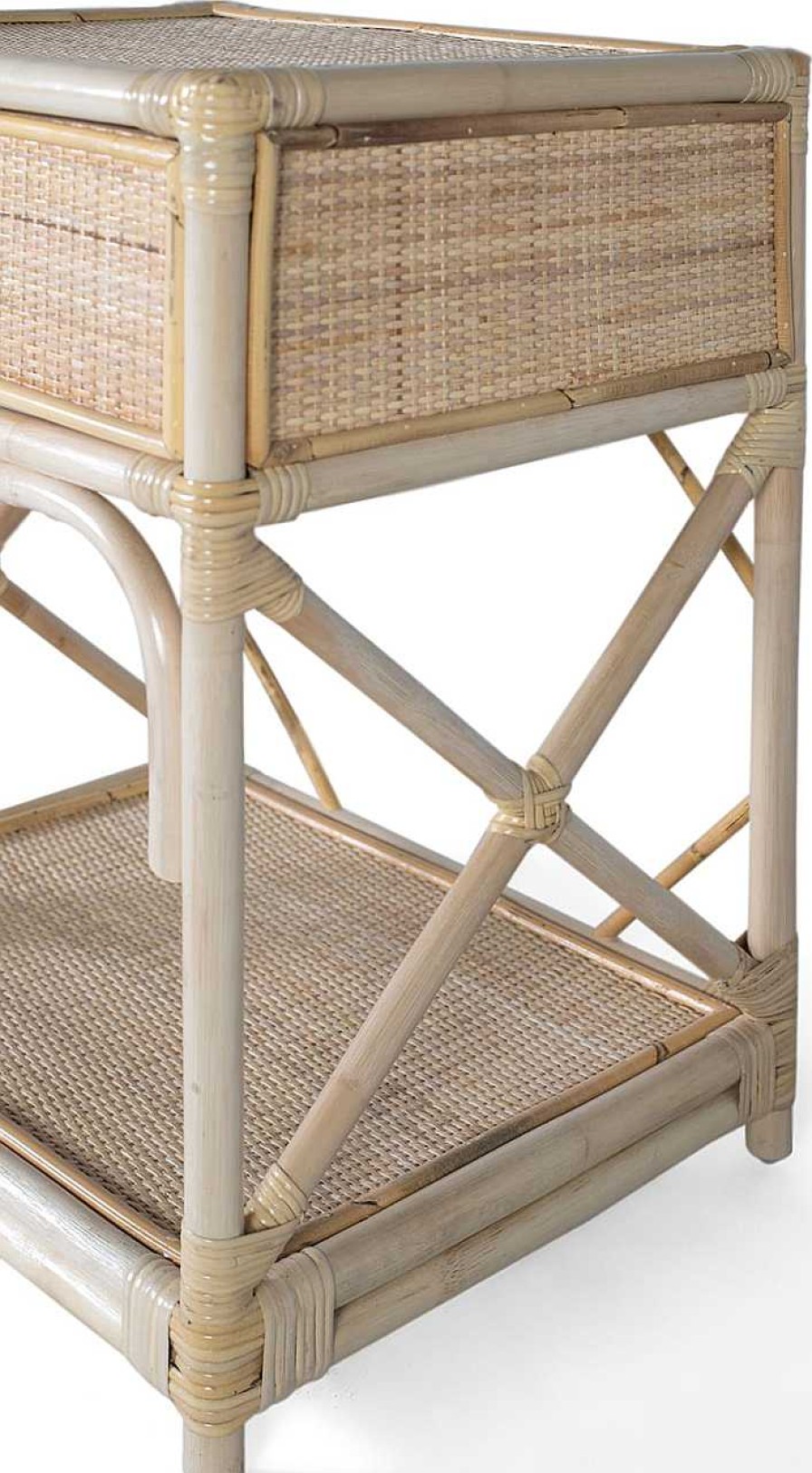 mutoni inspiration Nachttisch Sita Naturrattan 50X60 | Schlafzimmer