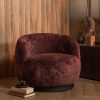 mutoni living Drehsessel Woolly Aubergine | Design Sessel