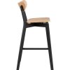 mutoni scandi Barhocker Enrico Rubberwood Natur Schwarz 105 (1 Stuck) | Barhocker & Barstuhle