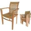 mutoni pleasure Garten Stapelstuhl Java Teak Natur | Stapelstuhle