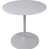 mutoni casual Bistrotisch Rund Weiss Hochglanz 80X80Cm | Bistrotische