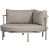 mutoni living Loungebett Mulberry Rund Aluminium Sand 150 | Daybeds Und Sonneninseln