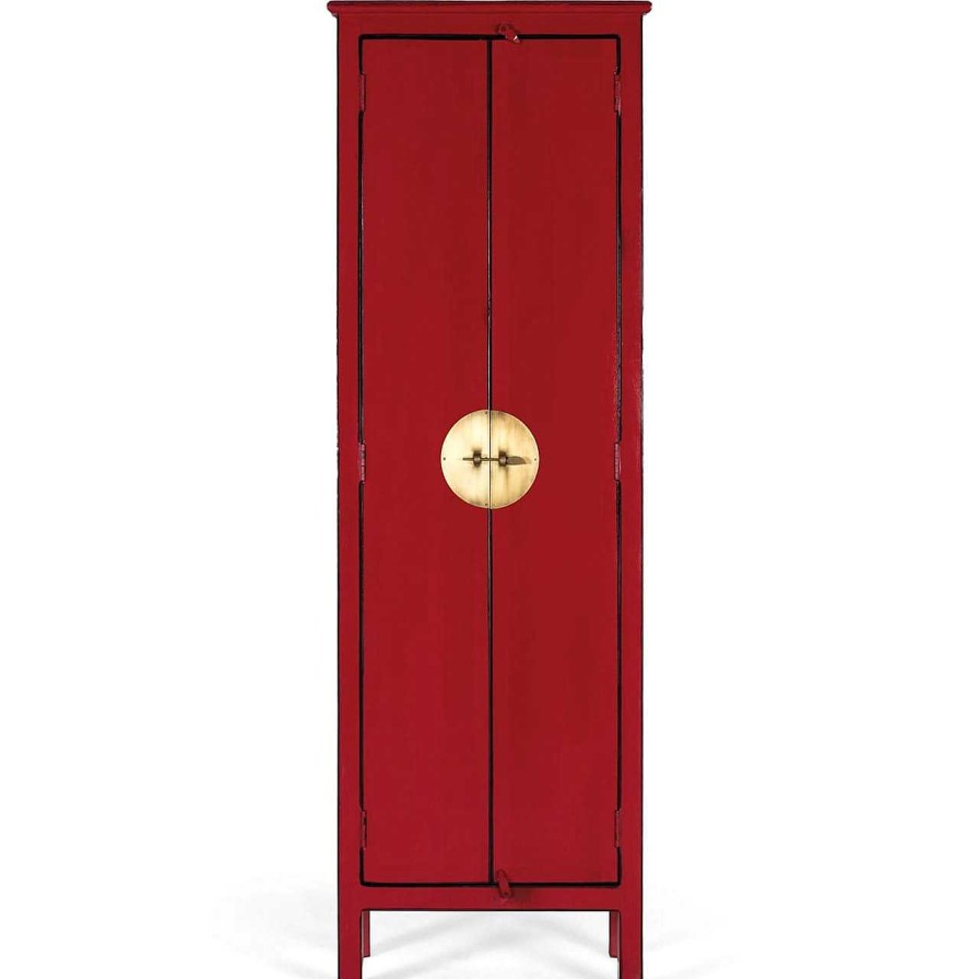 mutoni inspiration Schrank Luna Mangoholz Rot 60X180 | Schranke