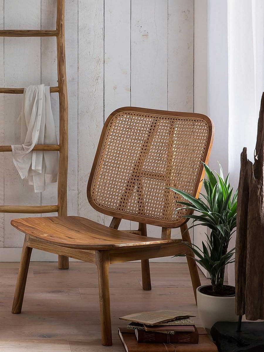 mutoni sweet home Stuhl Sessel Rattan Teak Natur | Holzstuhle