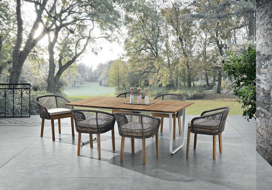 mutoni ethnic Gartenstuhl Dakota Teak Java Brown | Gartenstuhle