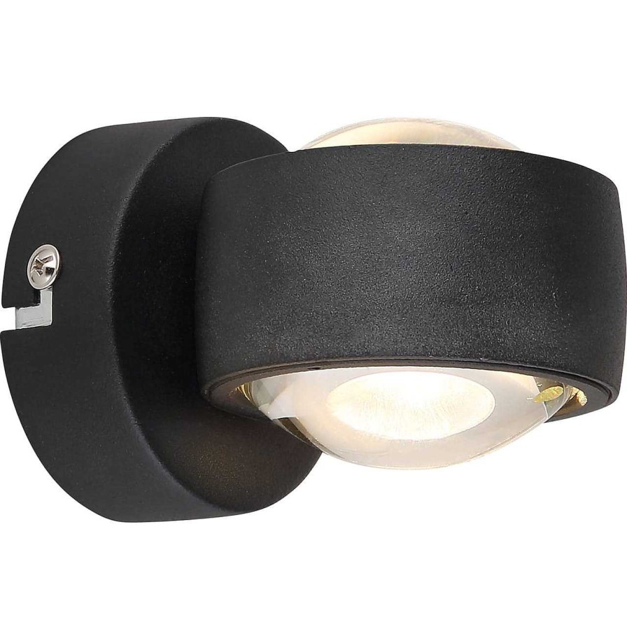 mutoni light Wandleuchte Randi Metall Schwarz Matt 2Xled | Led-Wandleuchten