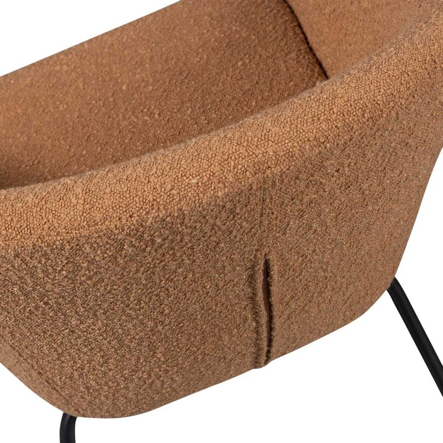 mutoni living Sessel Ditte Boucle Cognac | Design Sessel