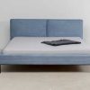 KARE Design Bett East Side Cord Blau 160X200 | Betten