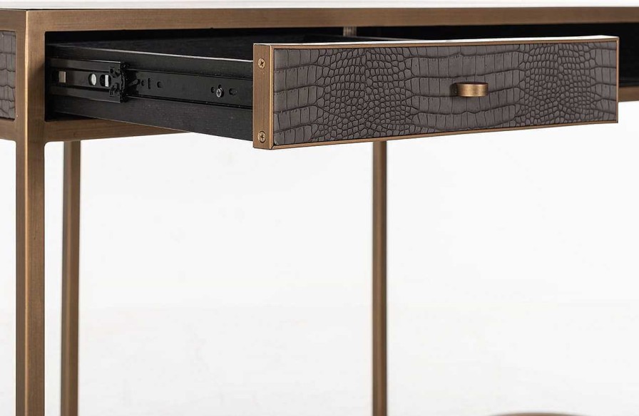 Richmond Interiors Schreibtisch Classio Gold 140 | Burotische