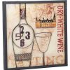 mutoni pleasure Wandbild Weissweinflasche Mit Uhr Orianthe Stahl 40X40 | Mutoniart