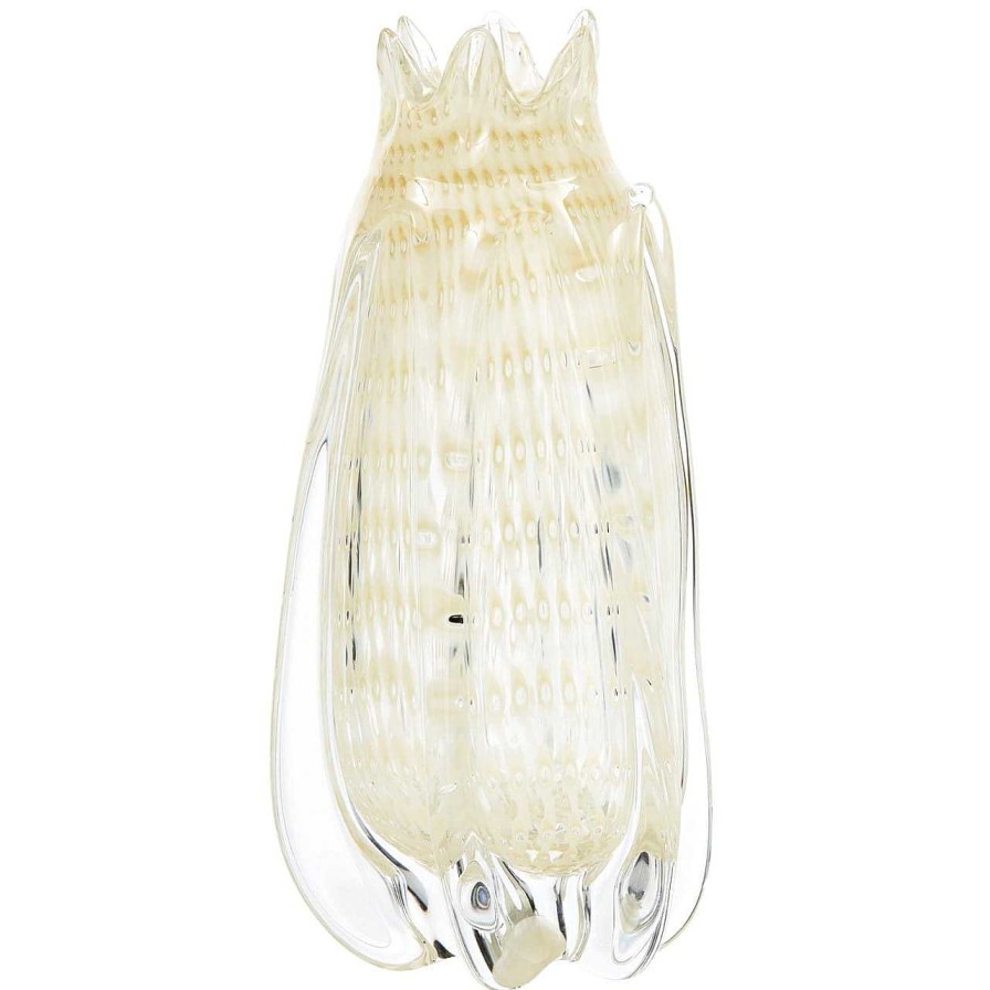 mutoni living Vase Crown Handgeformt Offwhite 30 | Vasen