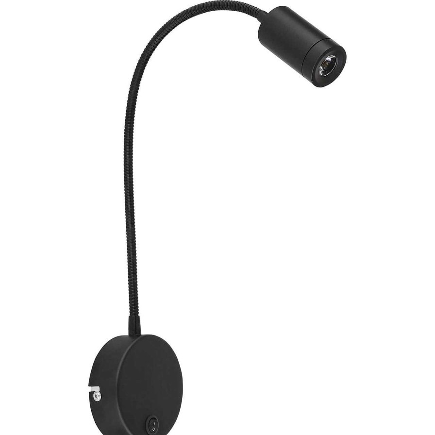 mutoni light Wandleuchte Milly Metall Schwarz Led | Led-Wandleuchten