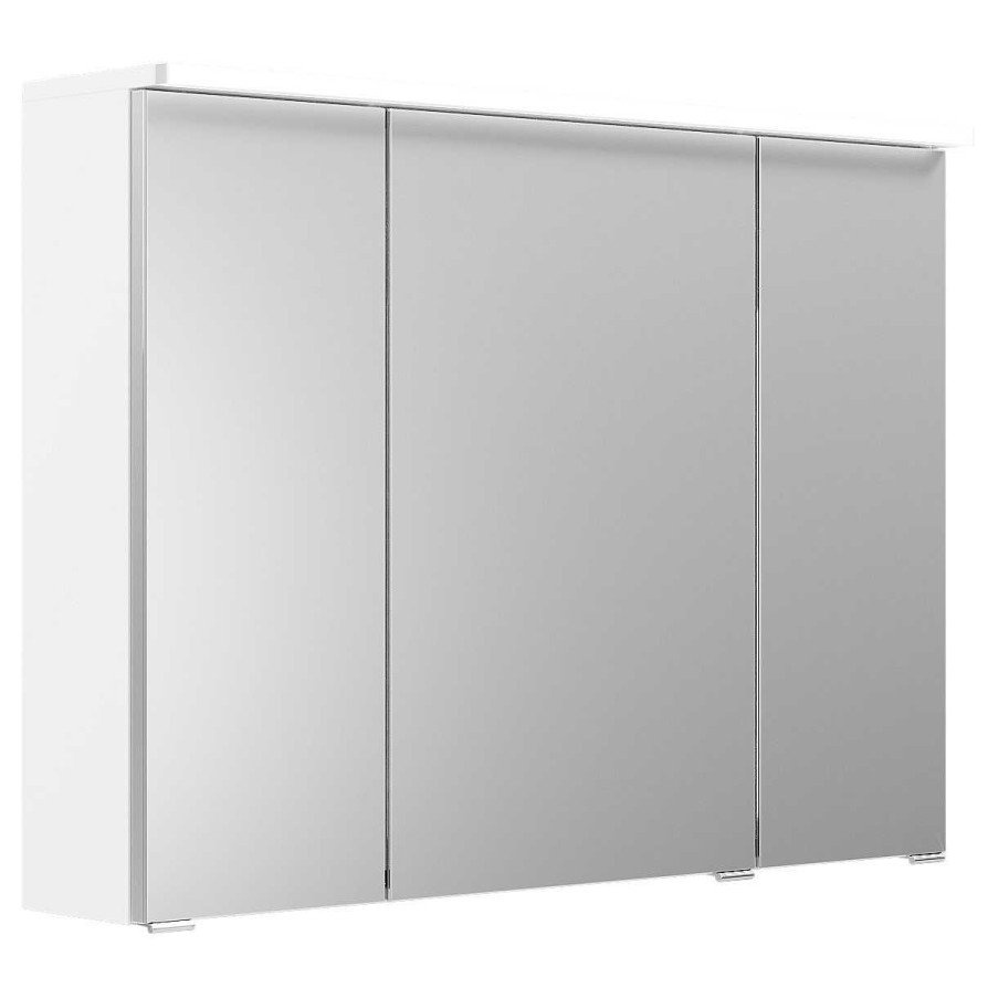 KISS Badezimmerset Mit Spiegelschrank Polarweiss 90 | Badezimmermobel-Sets