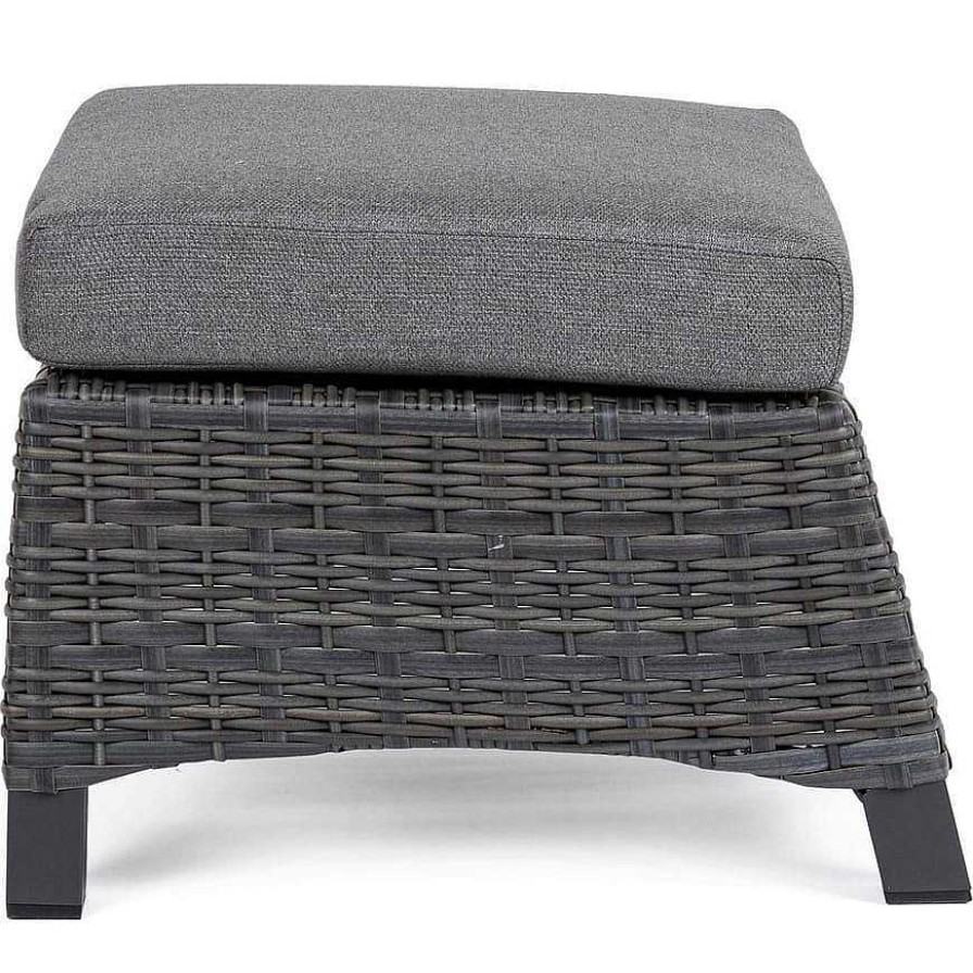 mutoni lifestyle Garten Hocker Britton Mit Kissen Anthrazit | Gartenhocker