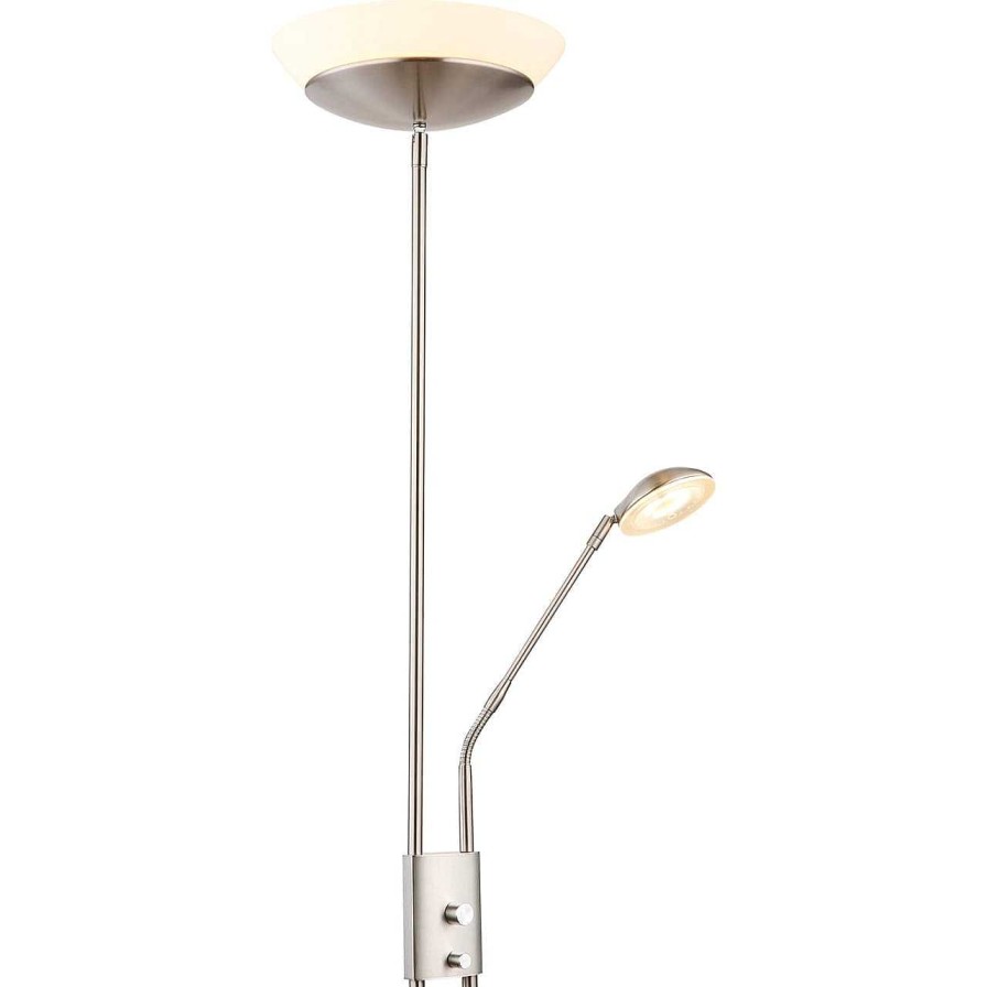 mutoni light Stehleuchte Ganina Metall Nickel Matt Led | Led-Stehleuchten