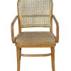 mutoni sweet home Armlehnstuhl Rattan Teak Braun | Holzstuhle