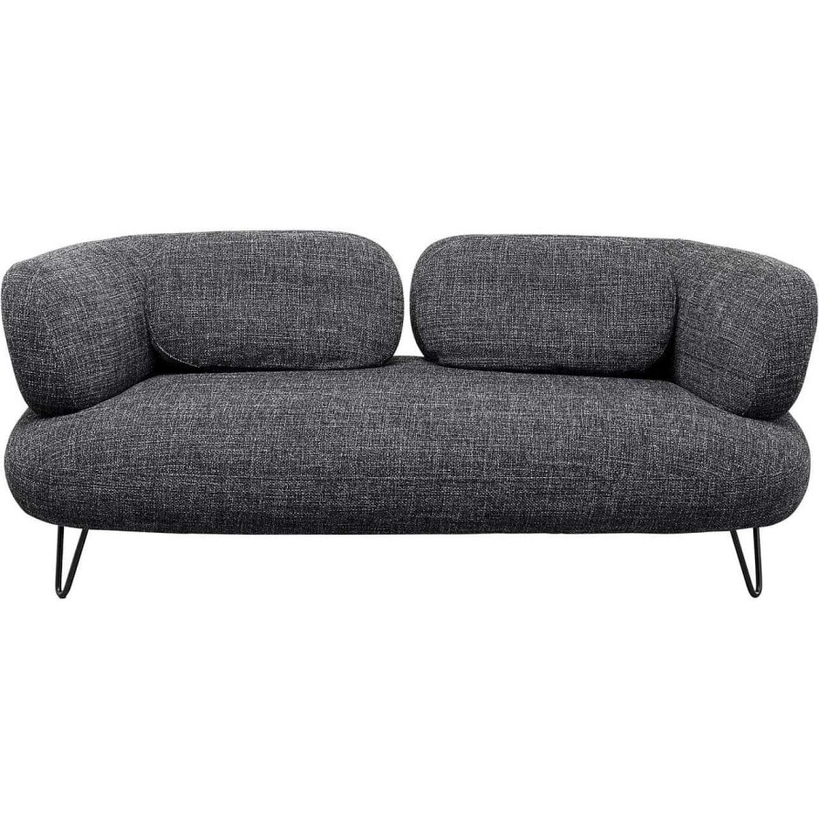 KARE Design Sofa 2-Sitzer Peppo Melange Schwarz 182 | Sofas