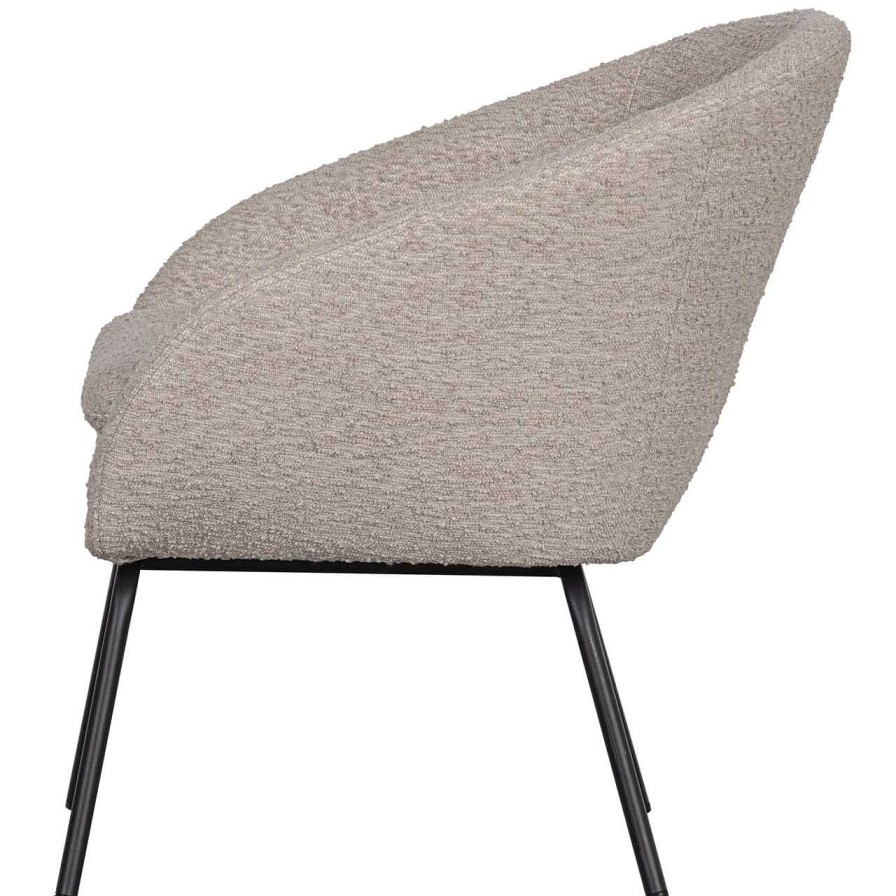 mutoni living Sessel Ditte Boucle Greige | Design Sessel