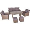 mutoni pleasure Gartenlounge Sevilla Braun (6-Er Set) | Gartenlounge