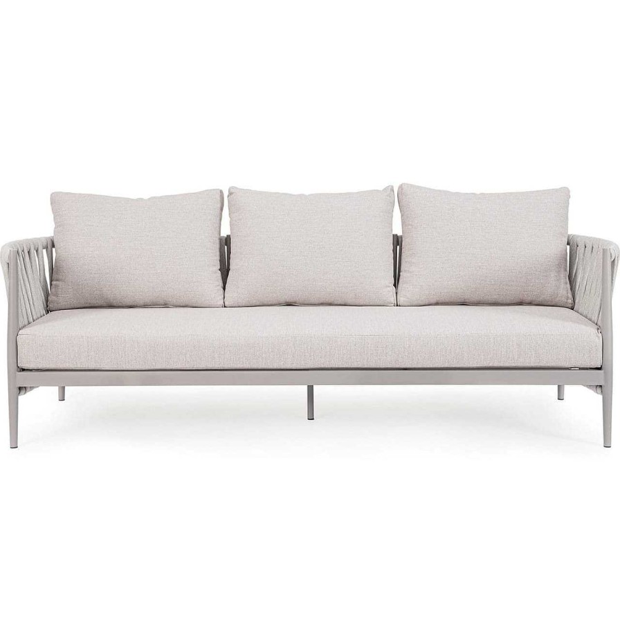 mutoni lifestyle Gartensofa Jacinta 3-Sitzer Hellgrau | Gartensofas