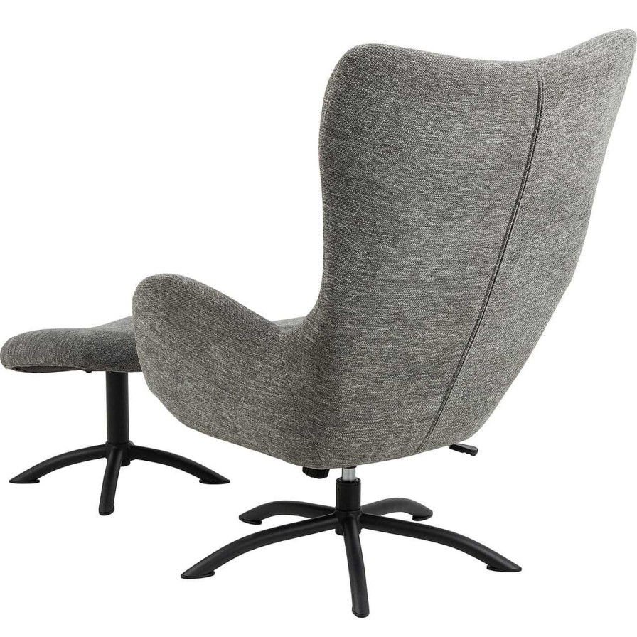 mutoni scandi Relaxsessel Mit Hocker Pipton Anthrazit | Relaxsessel