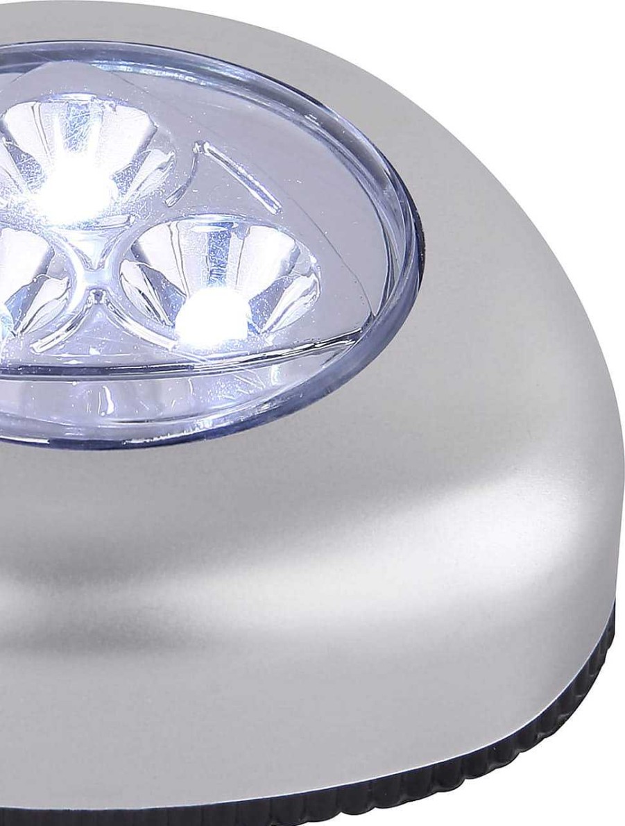 mutoni light Pushlight Kunststoff Silber Metallic 3Xled | Bodenleuchten