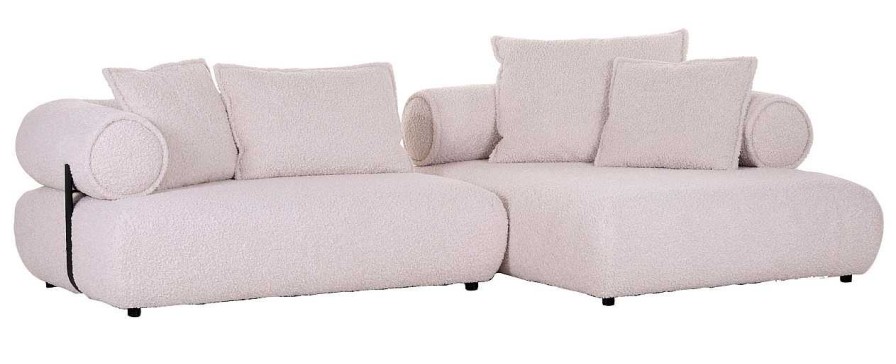 mutoni prime Ecksofa Casam Mit Ottomane Rechts Weiss | Ecksofas