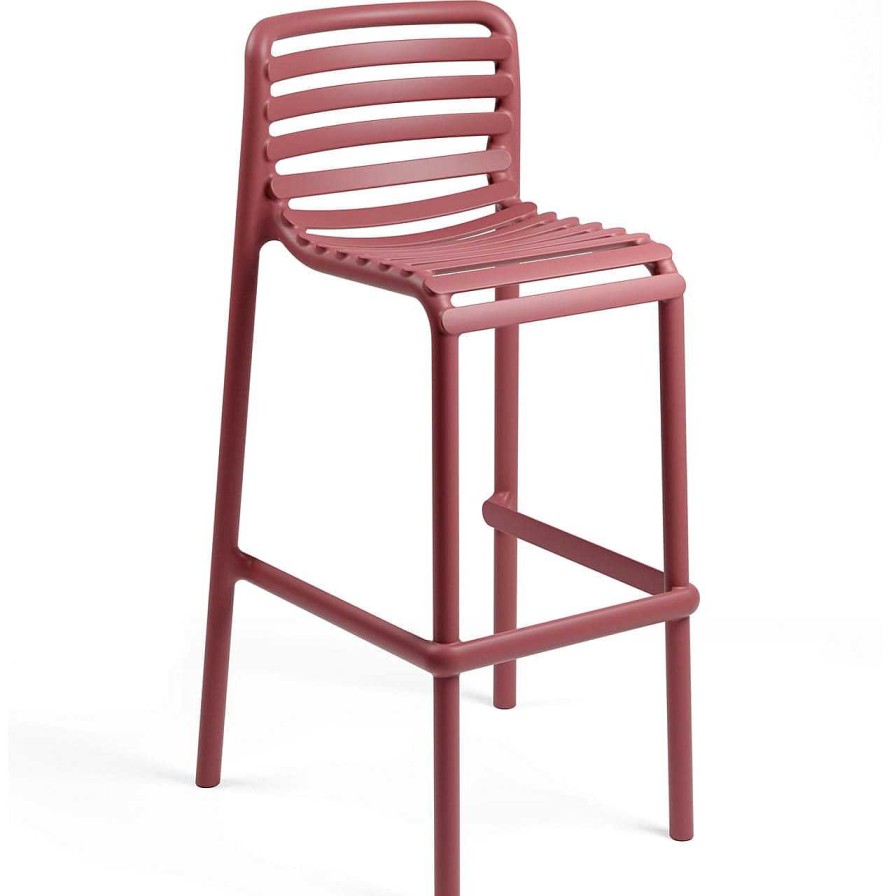 NARDI outdoor Garten Barhocker Doga Stool Rot 100 | Garten Barstuhle