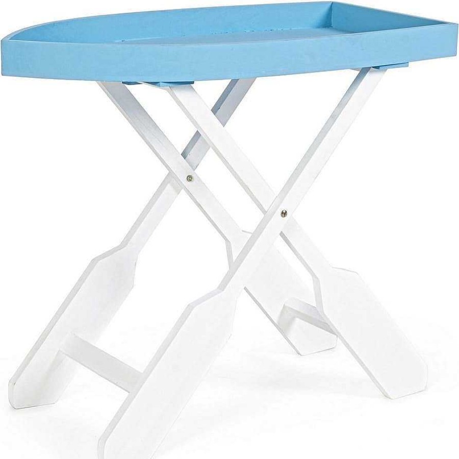 mutoni lifestyle Klapptisch Gozzo Weiss-Hellblau L | Garten Klapptische