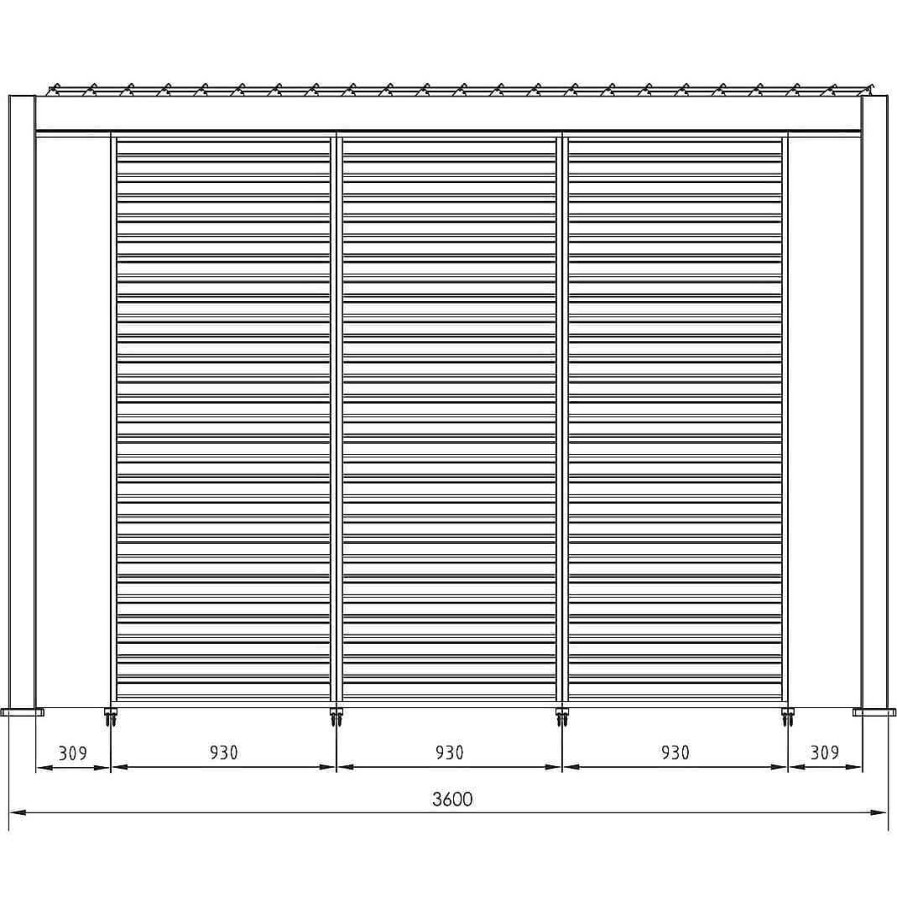 mutoni lifestyle Gartenpavillon Ocean Natur-Anthrazit 360X360 | Pavillons Und Gartenzelte