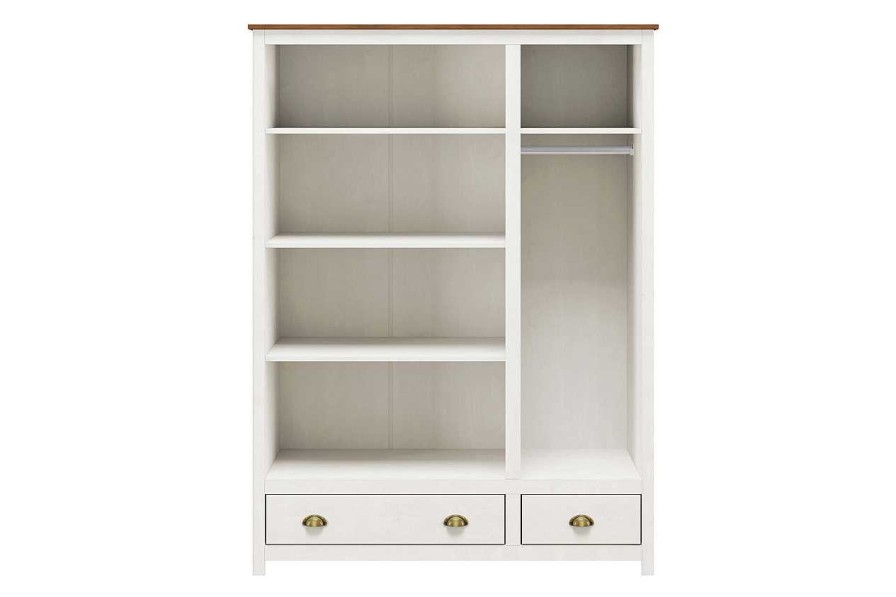 mutoni trend Kleiderschrank Kiefer Massiv 136X54X185 | Kleiderschranke