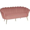 mutoni casual Muschelsofa 3-Sitzer Samt Rose | Stoffsofas