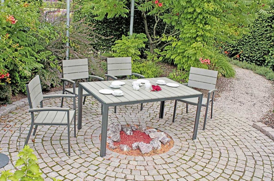 mutoni pleasure Garten Stapelstuhl Olivia Hellgrau | Stapelstuhle