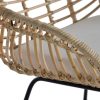 mutoni inspiration Stuhl Rattan Natur (2Er-Set) | Armlehnstuhle