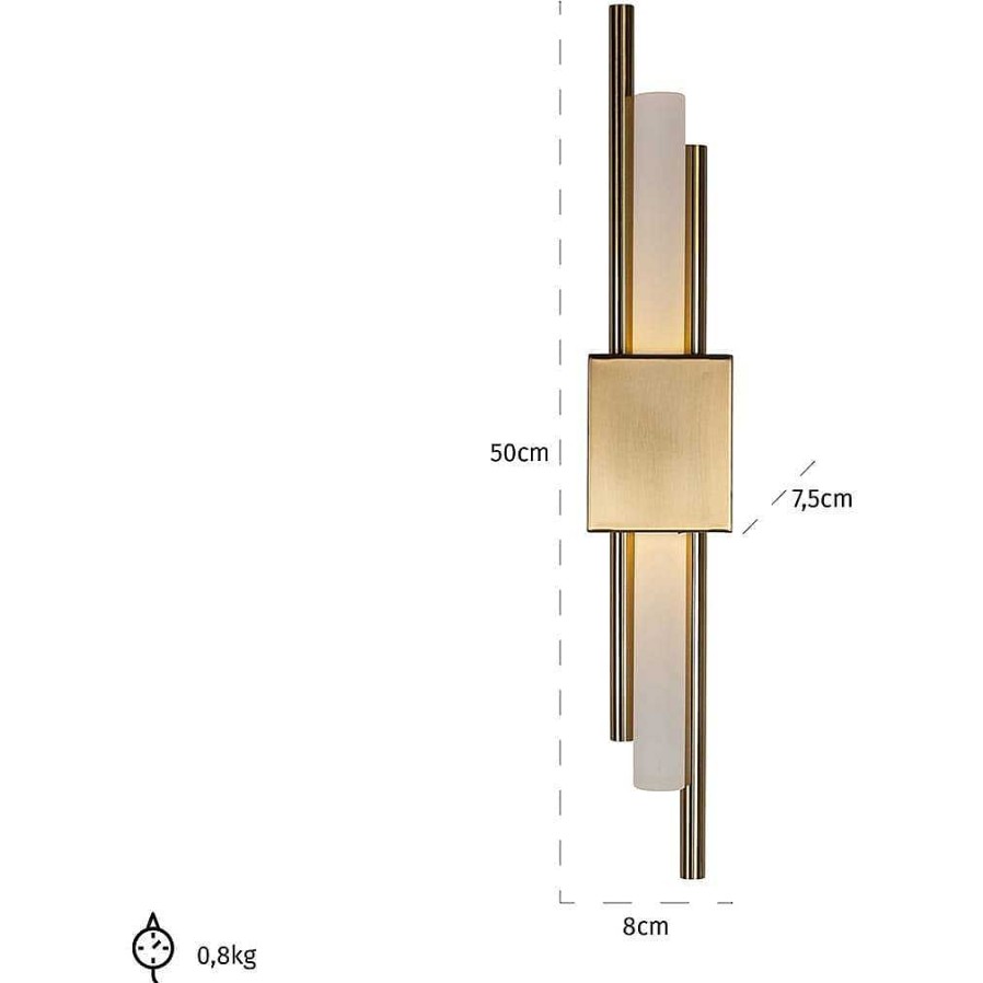 Richmond Interiors Wandleuchte Mylas Gold | Wandleuchten