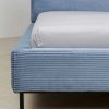 KARE Design Bett East Side Cord Blau 180X200 | Betten