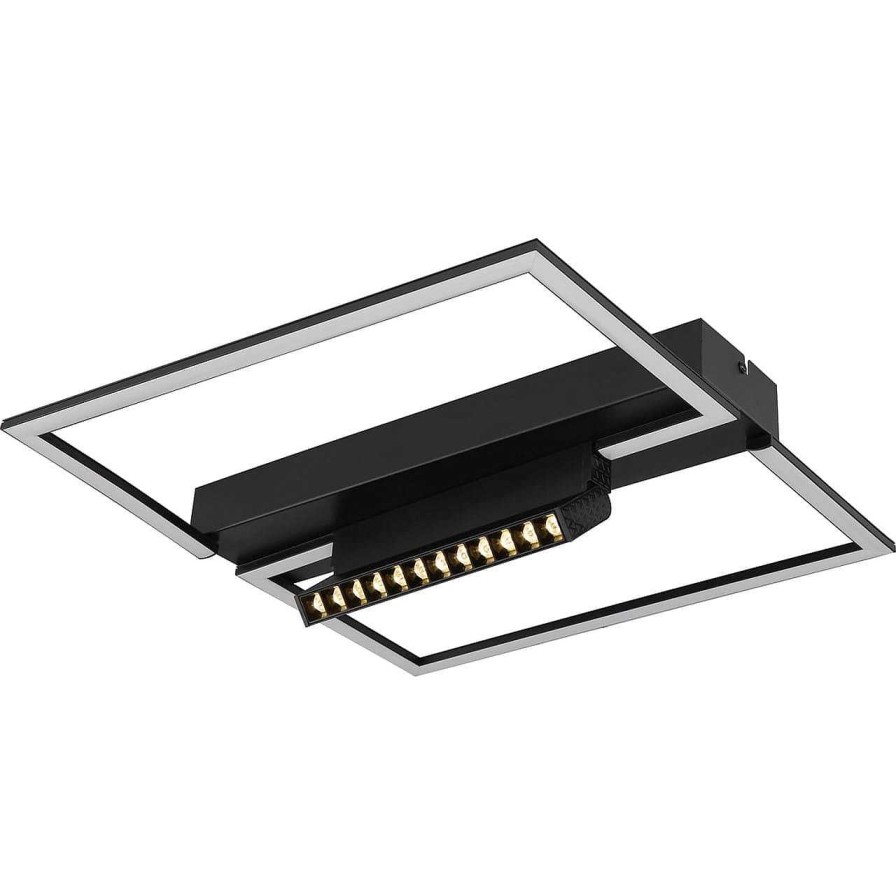 mutoni light Deckenleuchte Maxwell Metall Schwarz Matt Led | Led-Deckenleuchten