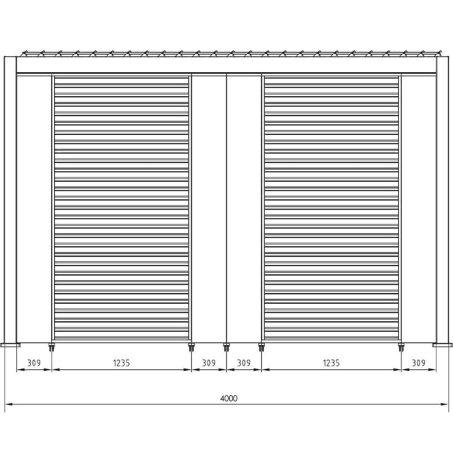 mutoni lifestyle Sonnenschutz Pavillon Ocean Weiss 123X238 | Pavillons Zubehor