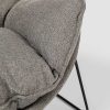 KARE Design Sessel Mit Hocker Snuggle Grau (2-Tlg) | Relaxsessel