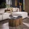 mutoni industrial Couchtisch Half Moon Midnight Marmor (2Er-Set) | Wohnzimmer