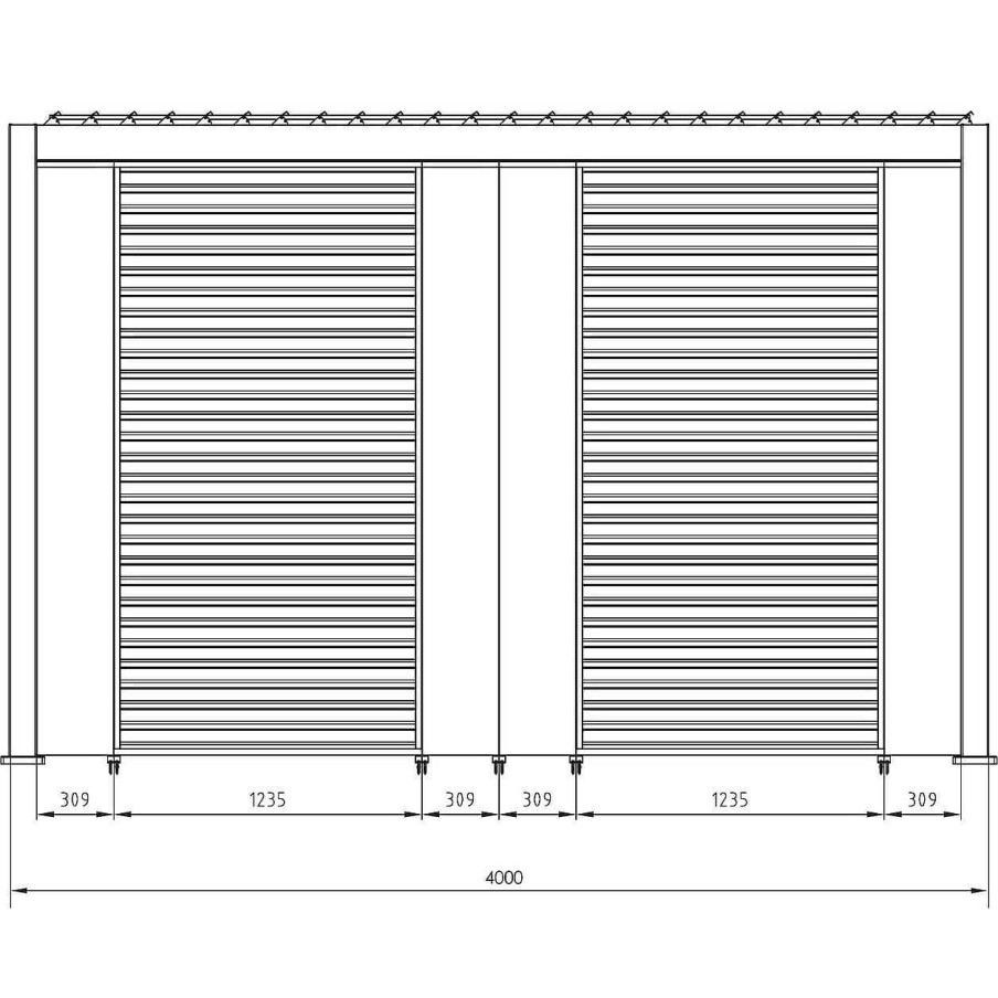 mutoni lifestyle Vertikale Platte Pavillon Ocean Anthrazit | Pavillons Zubehor